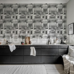 Fototapet, Palm Residence, Gray, Rebel Walls - Img 3