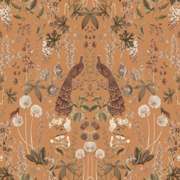 Fototapet, Peacock Garden, Ochre, Rebel Walls - Img 2