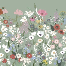 Fototapet, Playful Meadow, Green, Rebel Walls - Img 2