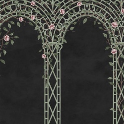 Fototapet, Poetic Trellis, Black, Rebel Walls - Img 2