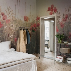 Fototapet, Poppy Field, Dawn, Rebel Walls