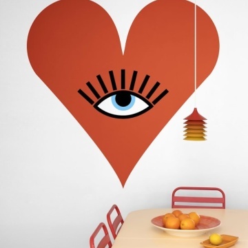 Fototapet, Queen of Hearts, Red, Rebel Walls - Img 3