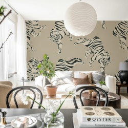 Fototapet, Quirky Tigers, Beige, Rebel Walls - Img 3