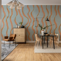 Fototapet, Ribbon Stripe, Blue, Rebel Walls - Img 3