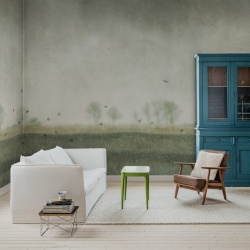 Fototapet, Scandinavian Landscape, Light Green, Rebel Walls