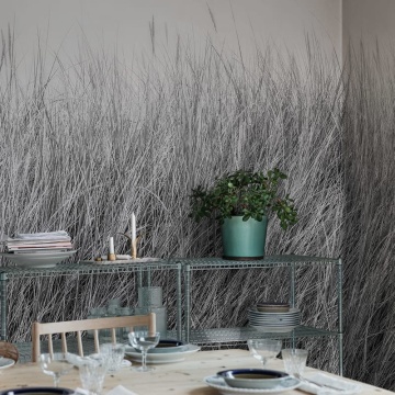 Fototapet, Scandinavian Reed, Black & White, Rebel Walls - Img 3