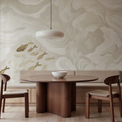 Fototapet, Silent Stream, Beige, Rebel Walls