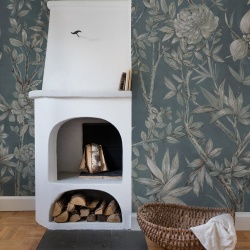 Fototapet, Silk Floral, Petrol, Rebel Walls - Img 7