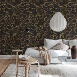 Fototapet, Snakey, Black, Rebel Walls