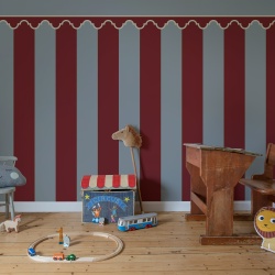 Fototapet, Stripe Chateau, Red, Rebel Walls - Img 3