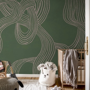 Fototapet, Stripes Repeatable, Green, Rebel Walls - Img 3
