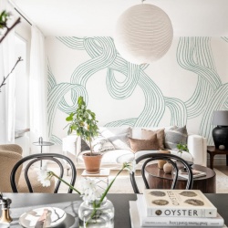 Fototapet, Stripes Repeatable, Mint, Rebel Walls