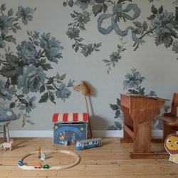 Fototapet, Vintage Bow, Light Blue, Rebel Walls