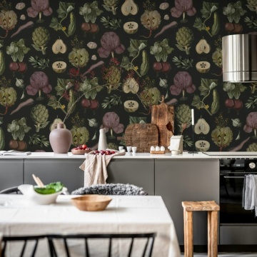Fototapet, Vintage Greens, Black, Rebel Walls - Img 3