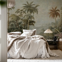 Fototapet, Vintage Jungle, Green, Rebel Walls - Img 3