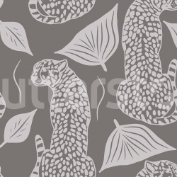Fototapet, Whimsy Leopard, Gray, Rebel Walls - Img 2