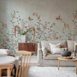 Fototapet, Whispering Petals, Light Blue, Rebel Walls