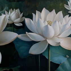 Fototapet, White Lotus, Day, Rebel Walls - Img 2