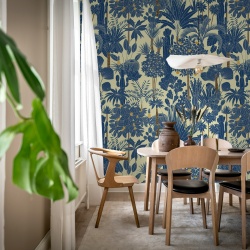 Fototapet, Wild Tropics, Blue, Rebel Walls