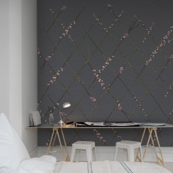Fototapet, Winding Spring, Black, Rebel Walls