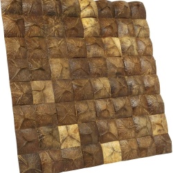 Panou decorativ 3D, Coconut, Borobudur Natural, 6 placi 40x40cm, 0.96 mp - Img 5