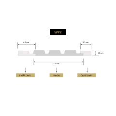 Panou decorativ 3D, model Riflaj WP2 NEW - 12.2x1.2x270 cm - Img 13