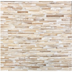 Panou decorativ 3D, Tec, Besar White Wash, 6 placi 42x42cm, 1.05 mp - Img 4