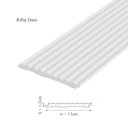 Panou riflaj decorativ 3D, Dune - 13x1.2x250 cm, Manavi