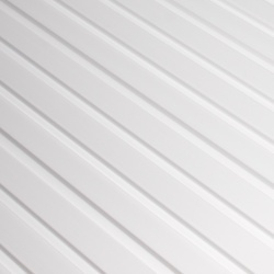 Panou riflaj decorativ 3D Olmo, Alb, 12.2x1.2x270 cm