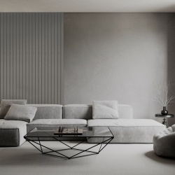 Panou riflaj decorativ 3D Roca, Stormy Grey, 25x2x270 cm - Img 2