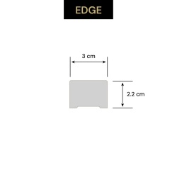 Profil capat riflaj decorativ 3D, Edge - 3x2.2x290 cm, Manavi