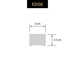 Profil de capat panou riflaj decorativ rigid Edge - 3x2.2x290 cm