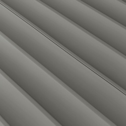 Profil dreapta pentru riflaj decorativ Velutto, Misty Grey, 6.6x1.3x270 cm