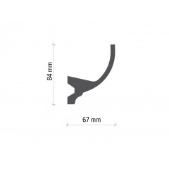 Profil pentru banda LED din poliuretan KF715 - 8.4x6.7x200 cm - Img 2