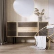 Profil stanga pentru riflaj decorativ 3D Onda, Stejar Alb, 3.8x1.3x270 cm - Img 2