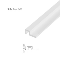 Profil stanga riflaj decorativ 3D, Steps L, 6.3x2.1x270 cm, Manavi
