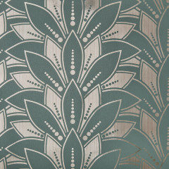 Tapet Astoria, Neo Mint Green and Gold Luxury Foil, 1838 Wallcoverings, 5.3mp / rola - Img 2