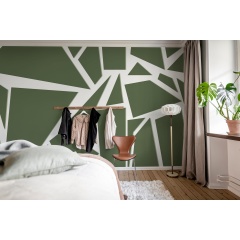 Tapet Bold Mosaic, Moss Green, Rebel Walls - Img 3