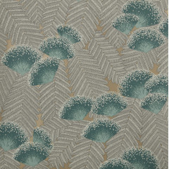 Tapet Clarice, Emerald Green Luxury Art Deco, 1838 Wallcoverings, 5.3mp / rola - Img 2