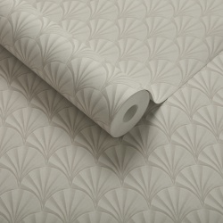 Tapet, Elodie, Ivory Cream Luxury Art Deco, 1838 Wallcoverings, 5.3mp / rola - Img 2