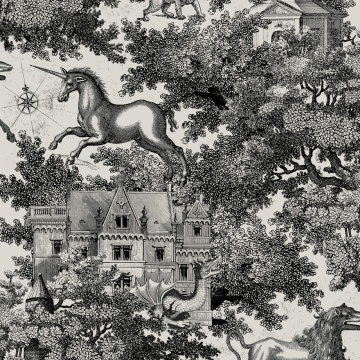 Tapet Fairy Tale Castle, Graphite, Rebel Walls, 5 mp / rola - Img 2