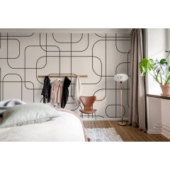Tapet Graphic Lines, Beige, Rebel Walls - Img 3