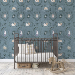 Tapet Hare medallion blue, VLAdiLA - Img 1