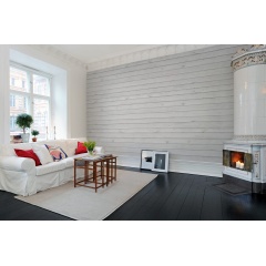 Tapet Horizontal Boards, White, Rebel Walls - Img 3
