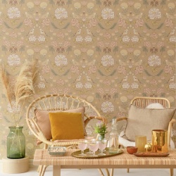 Tapet June, Honey Beige, Majvillan