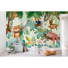 Tapet Jungle Buddies, Green, Rebel Walls - Img 3