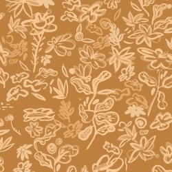 Tapet lavabil Crazy Flowers, Ocher, TresTintas 5mp / rola - Img 2