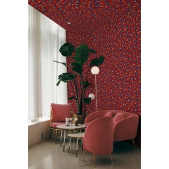 Tapet lavabil Funky Leopard, Red, TresTintas 5mp / rola - Img 3