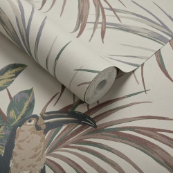 Tapet, Le Toucan, Amber Glow Orange Luxury Bird, 1838 Wallcoverings, 5.3mp / rola - Img 2