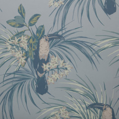 Tapet Le Toucan, Pale Blue Luxury Bird, 1838 Wallcoverings, 5.3mp / rola - Img 2